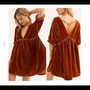 Free people velvet top dress tunic